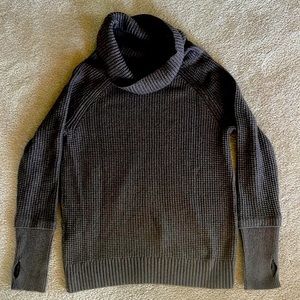 Stichfix brown heavy cowl neck turtleneck.
